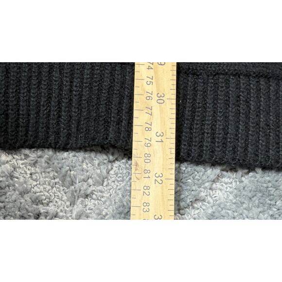 Talbots Dress Large Sweater Sleeveless Turtleneck Black Chunky Knit - Picture 5 of 6